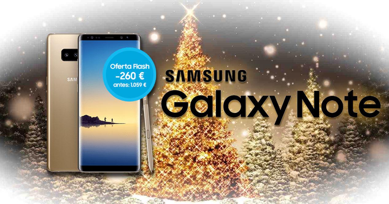Promoción con descuento en el precio del Galaxy Note 8 por Navidad