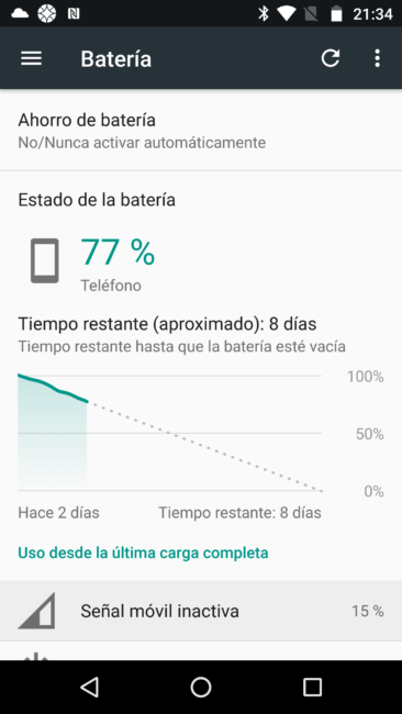 Carga batería del Moto Z2 Force