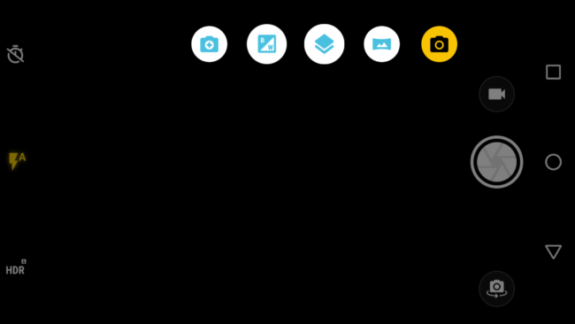 Opciones de la cámara del Moto Z2 Force