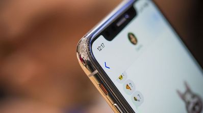 Pantalla del iPhone X con muesca