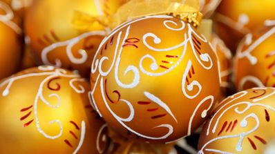 bolas de navidad naranjas