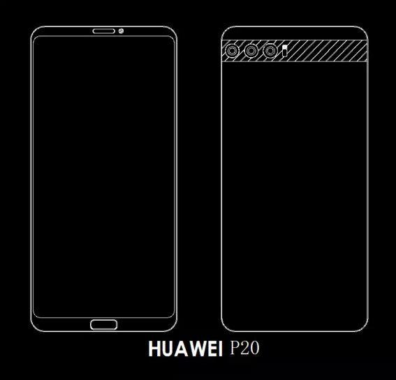 diseño del Huawei P20