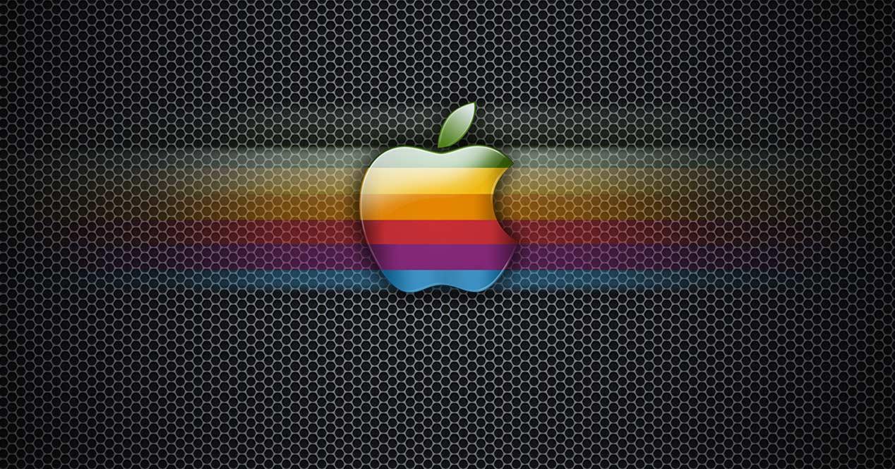 Logotipo de Apple en colorines