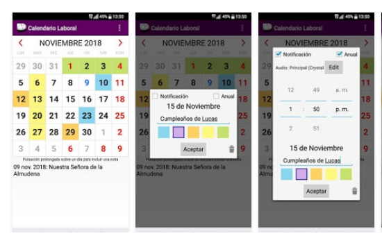 Calendario Laboral España 2018