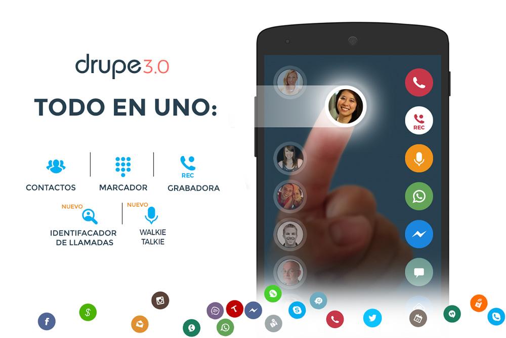 App Drupe para grabar llamadas de teléfono desde tu smartphone