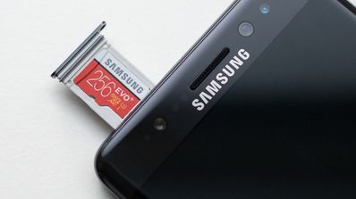 tarjeta microSD en un Samsung Galaxy S8