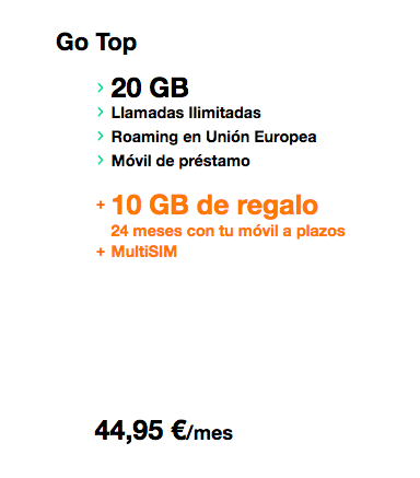 Orange Go Top 20GB