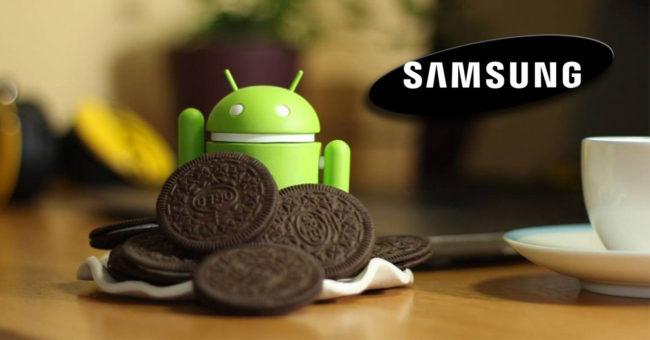 Logo Samsung con galleta Oreo