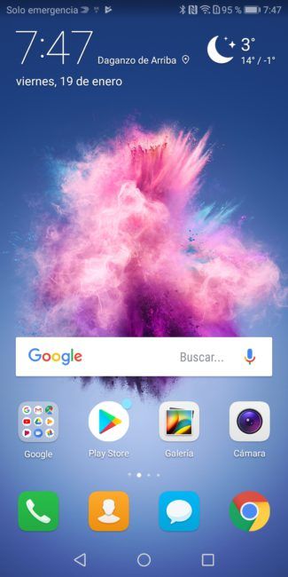 Escritorio del Huawei P smart