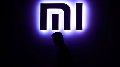 Logo de Xiaomi iluminado