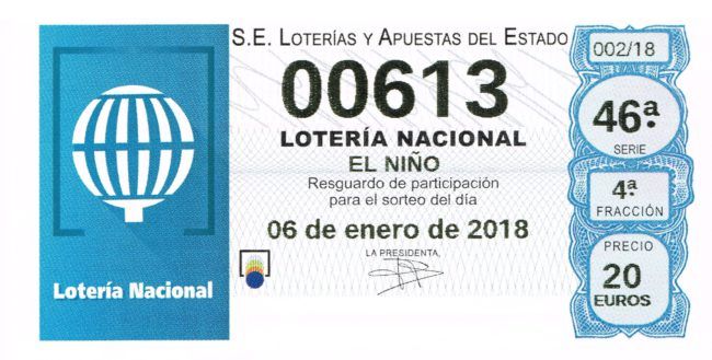 Billete Sorteo del Niño