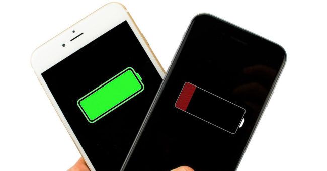 Nivel de la batería de iPhone
