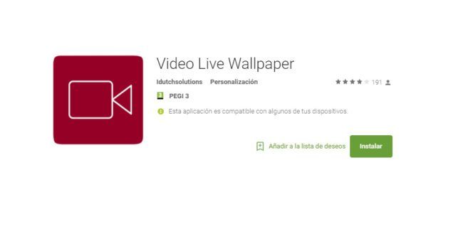 aplicación para poner un vídeo como fondo de pantalla