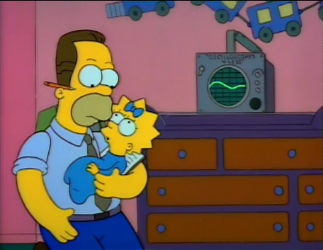 Herb con Maggie Simpson