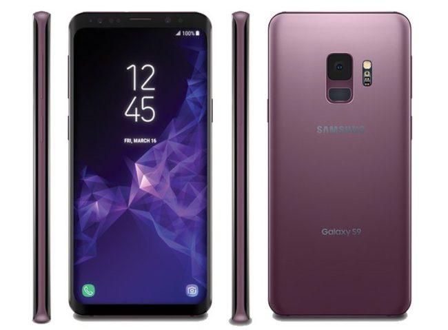 Samsung Galaxy S9 en color púrpura