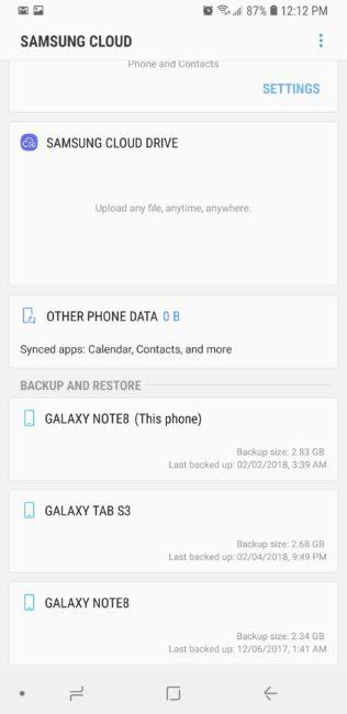 Galaxy Note 8 Oreo