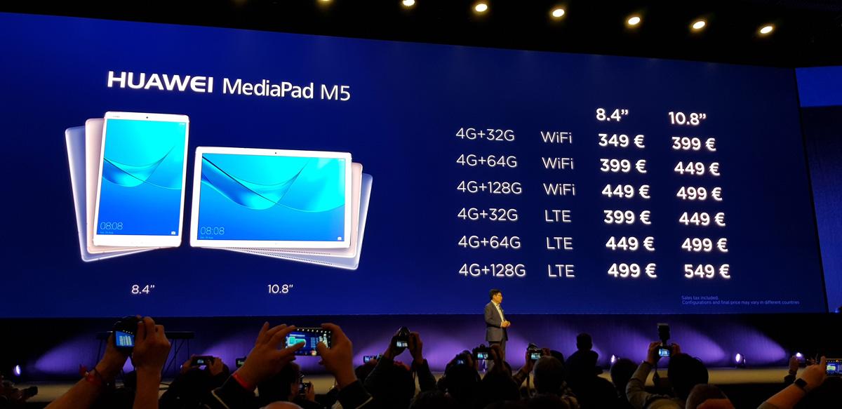 Precio de los nuevos modelos del Huawei MediaPad M5