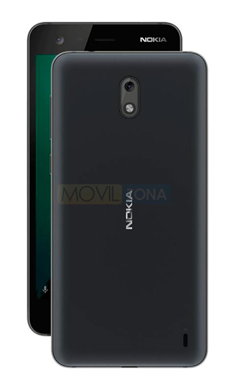 Nokia 2 negro trasera