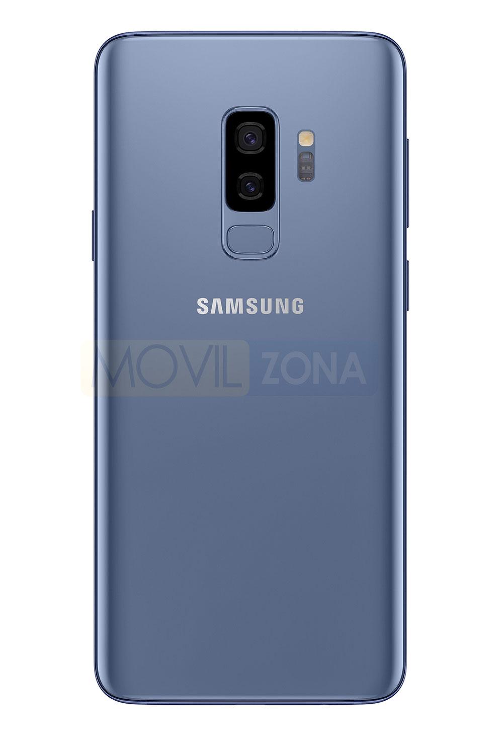 Samsung Galaxy S9+ azul vista trasera