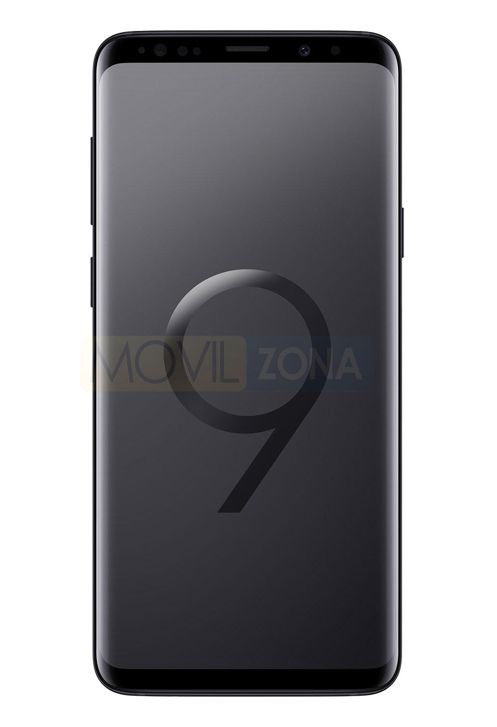 Samsung Galaxy S9+ negro vista fontal