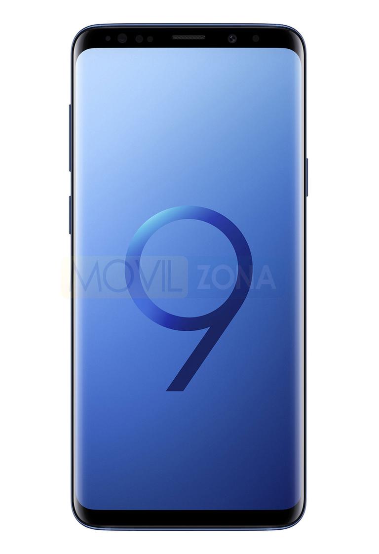 Samsung Galaxy S9+ azul vista fontal