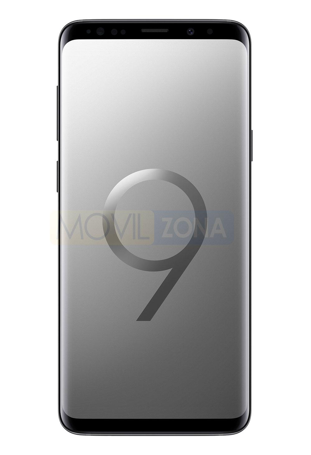 Samsung Galaxy S9+ plata vista fontal