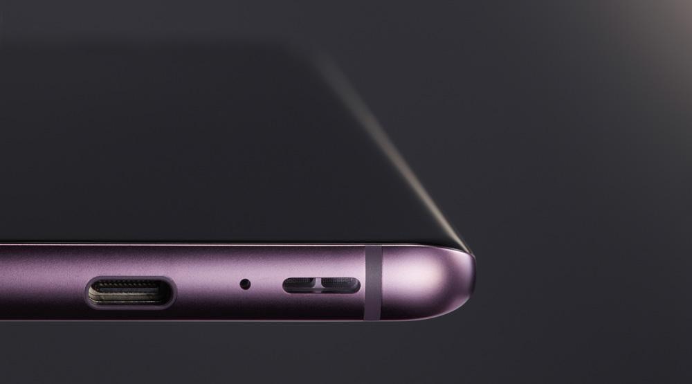 Samsung Galaxy S9 de color púrpura
