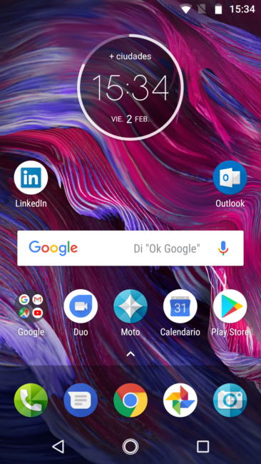 Escritorio del Motorola Moto X4