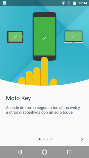 Aplicación Moto Experience del Motorola Moto X4