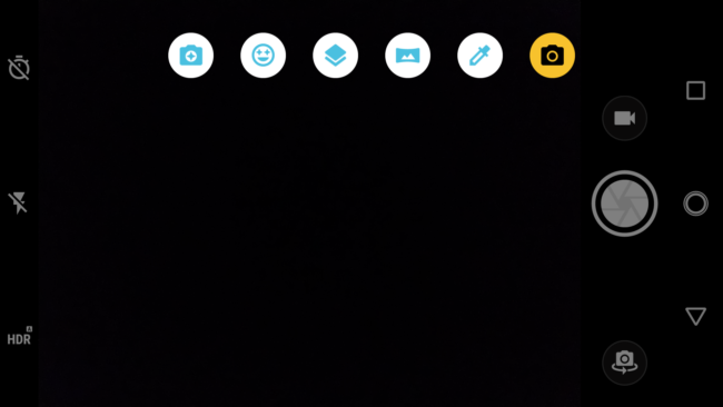 Interfaz de la aplicación cámara del Motorola Moto X4