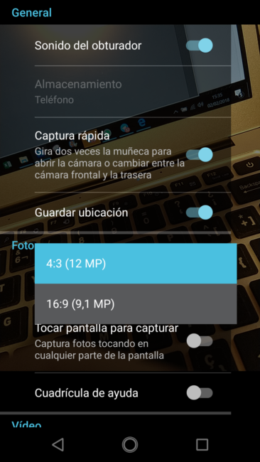 Resolución fotos con el Motorola Moto X4