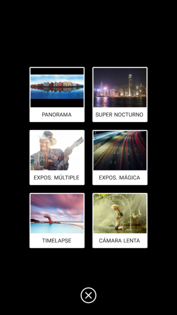 Opciones de la aplicación ZTE Axon M