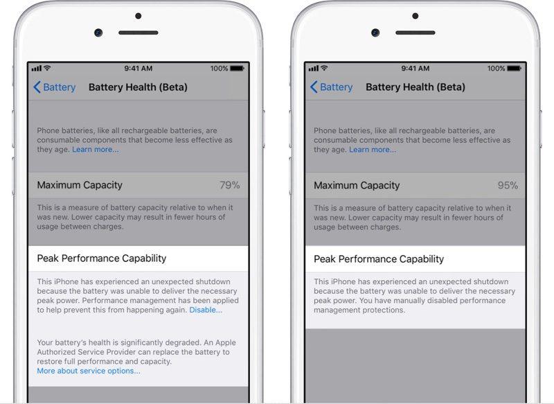 Aparado de iOS 11.3 Beta 2 que permite comprobar el estado de la batería de iPhone
