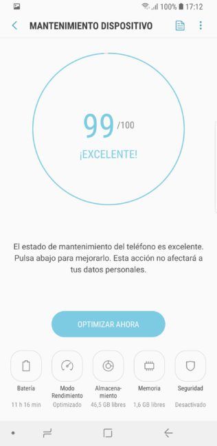 Información sistema Samsung Galaxy S9+
