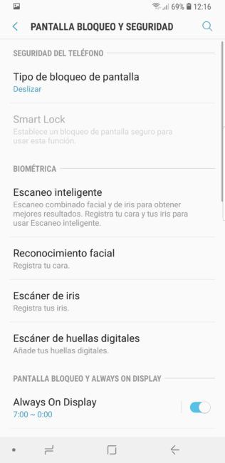 Escaneointeligente en el Samsung Galaxy S9+