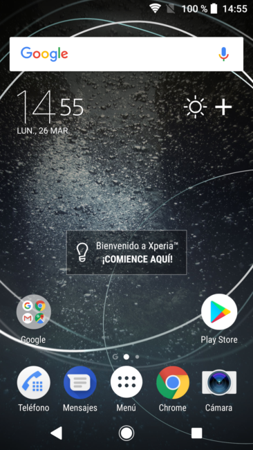 Escritorio del Sony Xperia XA2