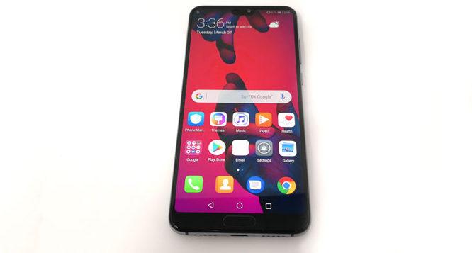 Huawei P20 Pro pantalla fondo rojo
