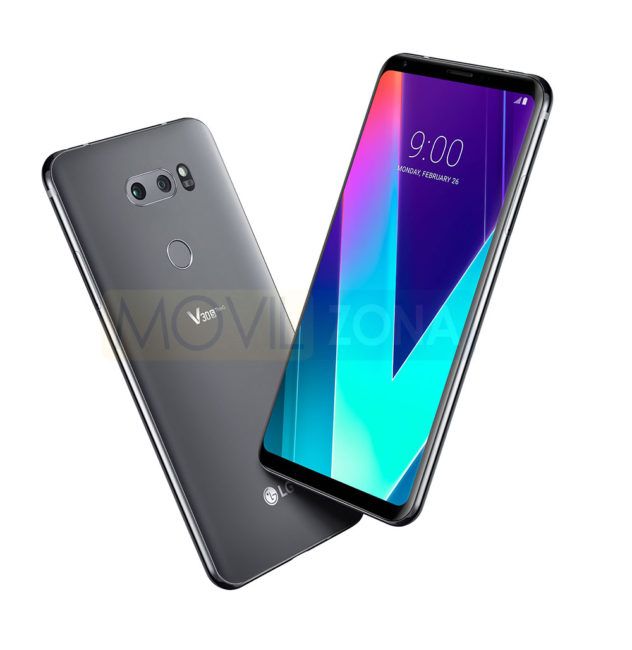 LG V30S ThinQ en color plateado y negro