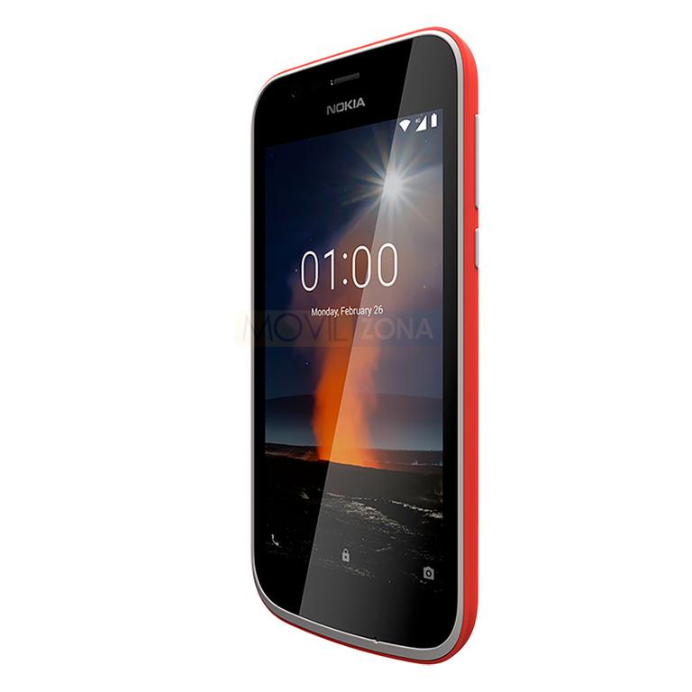 Nokia 1 rojo vista lateral
