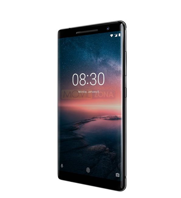Nokia 8 Sirocco negro vista lateral