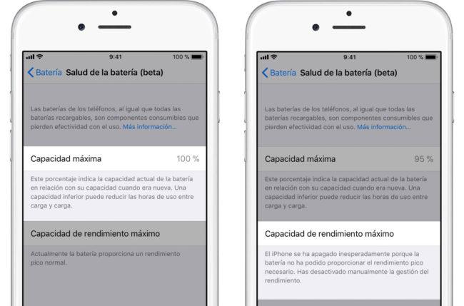 Mejora e nla batería de iOS 11.3