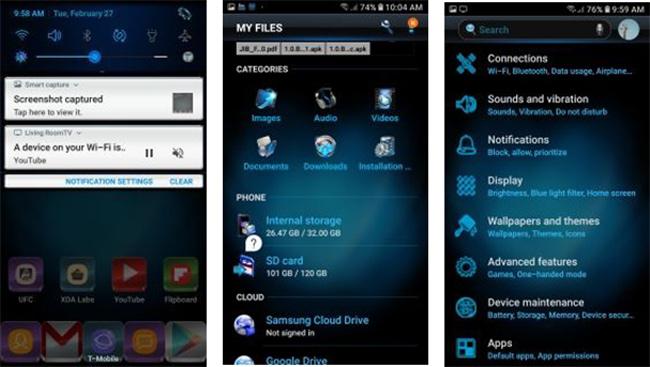 Interfaz de la ROM personalizada con Android 8-0 Oreo para el Galaxy S7 Edge