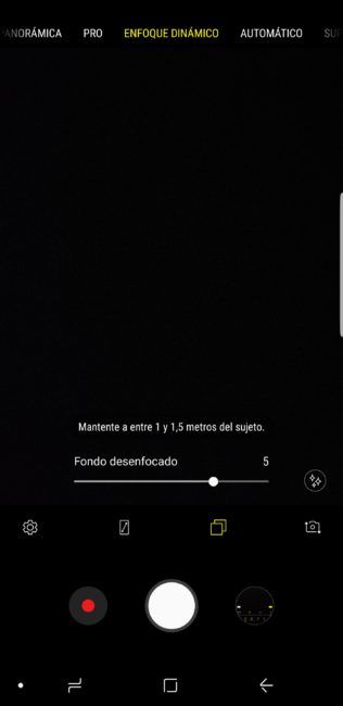 Opciones cámara Samsung Galaxy S9+