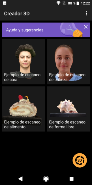 Creación 3D en el Sony Xperia XZ2