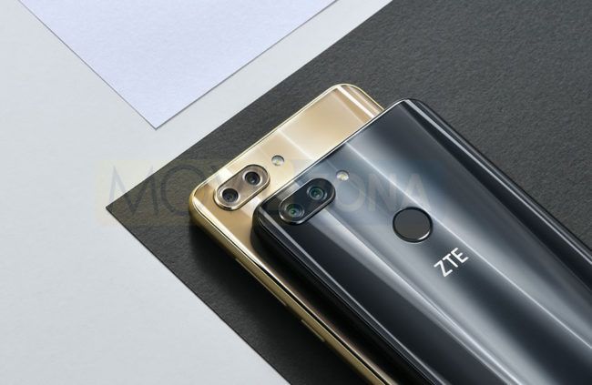 ZTE Blade V9 negro y dorado detalle de la cámara digital
