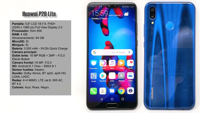 Huawei P20 Lite ficha técnica características