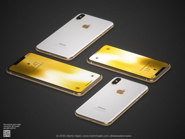 iPhone X dorado y blanco