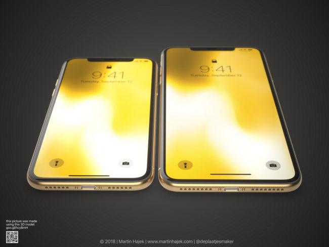 Perfil del iPhone X dorado