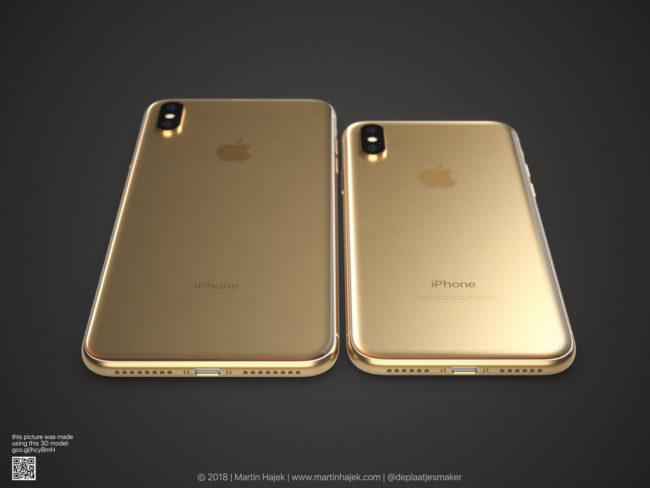 Carcasa trasera del iPhone X dorado