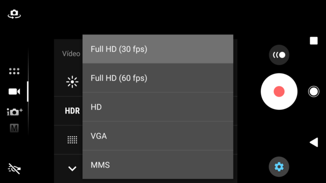 Resoluciones cámara del Sony Xperia XA2